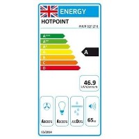 Hotpoint 80cm Angled Chimney Cooker Hood - Black