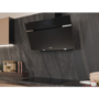 Hotpoint 90cm Angled Chimney Cooker Hood - Black