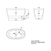 Small Freestanding Double Ended Bath 1300 x 700mm - Pico