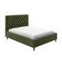 Green Velvet Chesterfield King Size Ottoman Bed with Legs - Pippa