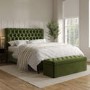 Green Velvet Chesterfield Super King Ottoman Bed with Legs - Pippa