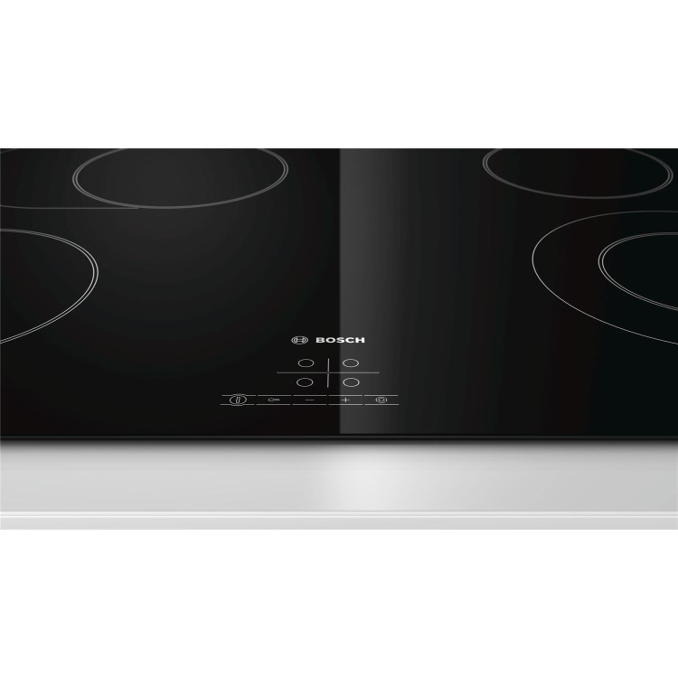 Bosch PKN811D17E Serie 4 80cm Wide Touch Control Four Zone Quick-Therm Ceramic Hob - Black