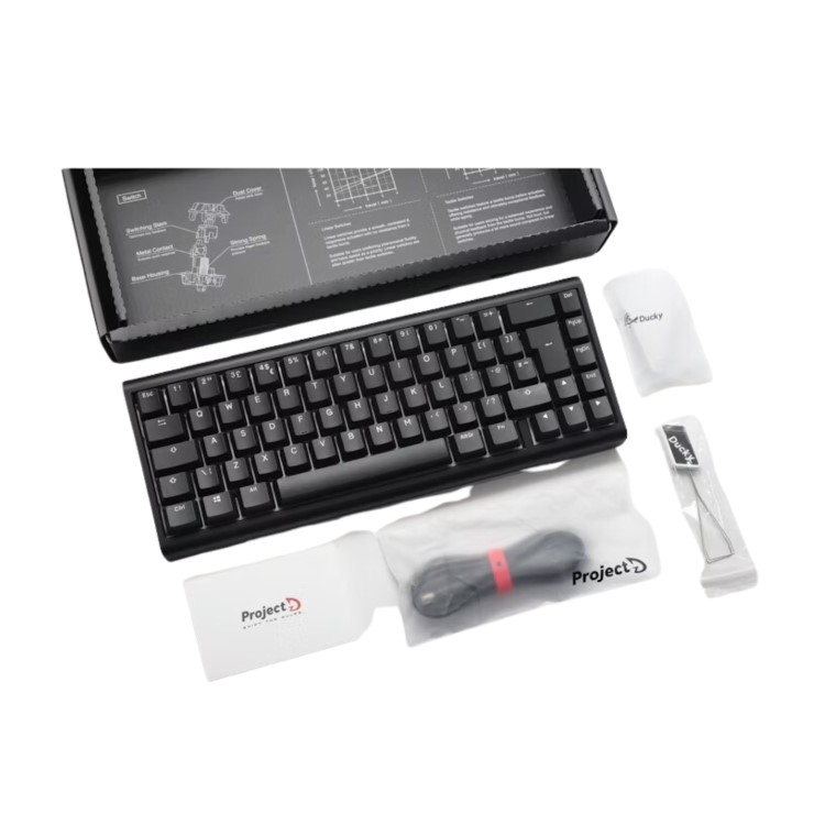 Ducky ProjectD Tinker 65 Mechanical Cherry MX Brown RGB Wired Customisable Gaming Keyboard Black