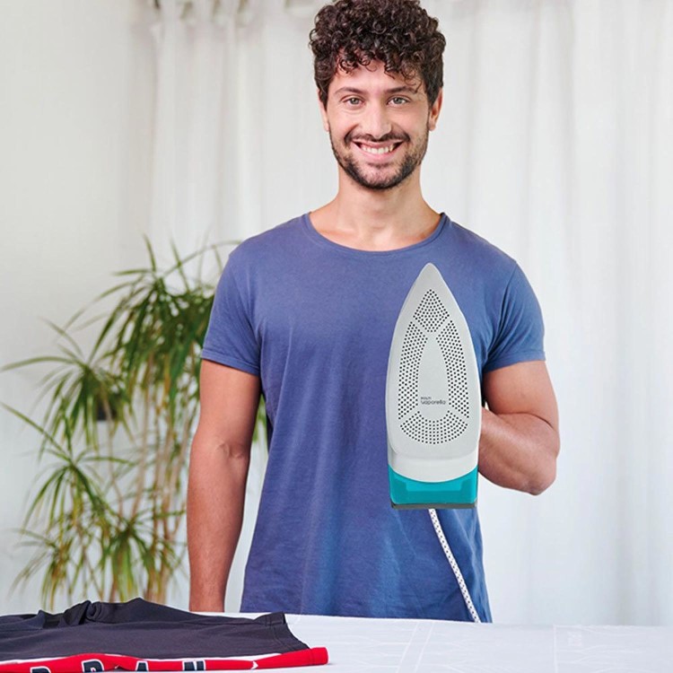 Polti PLGB0081 Quick and Slide Steam Iron - White & Turquoise