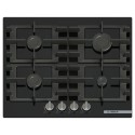 PNP6B6K40 Bosch Series 4 60cm 4 Burner Gas on Glass Gas Hob - Black