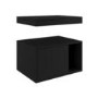 ONLY OPENED - 600mm Black Wall Hung Countertop Shelves - Porto