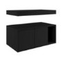 GRADE A1 - 800mm Black Wall Hung Countertop Shelves - Porto