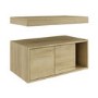 GRADE A1 - 800mm Wood Effect Wall Hung Countertop Vanity Shelves - Porto
