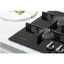 Whirlpool POW75D2NB 75cm Five Burner Gas-on-glass Hob - Black