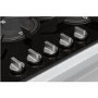 Whirlpool POW75D2NB 75cm Five Burner Gas-on-glass Hob - Black
