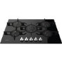 Whirlpool POW75D2NB 75cm Five Burner Gas-on-glass Hob - Black