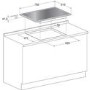 Whirlpool POW75D2NB 75cm Five Burner Gas-on-glass Hob - Black