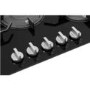 Whirlpool POW75D2NB 75cm Five Burner Gas-on-glass Hob - Black