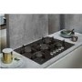 Whirlpool POW75D2NB 75cm Five Burner Gas-on-glass Hob - Black