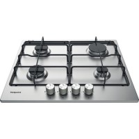 Hotpoint 58cm 4 Burner Gas Hob - Stainless Steel Hotpoint 58cm 4 Burner Gas Hob - Stainless Steel