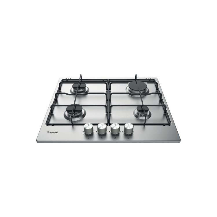Hotpoint 58cm 4 Burner Gas Hob - Stainless Steel
