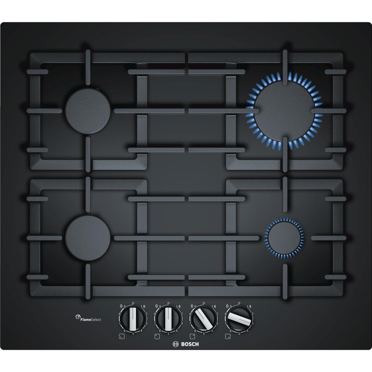 Bosch Series 6 60cm Gas on Glass 4 Burner Gas Hob - Black