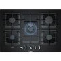 Refurbished Bosch Series 6 PPQ7A6B90 75cm 5 Burner Gas Hob Black Glass