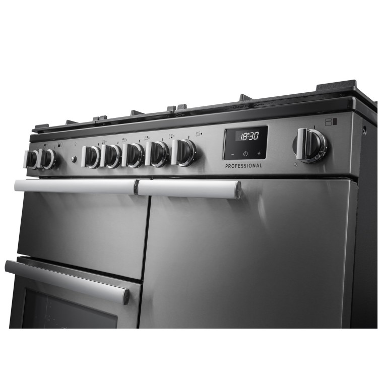 Rangemaster Professional 100cm Dual Fuel Range Cooker - Stainless Steel