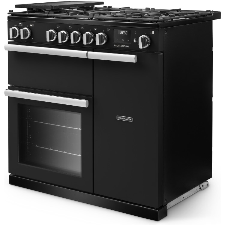 Rangemaster Professional 90cm Dual Fuel Range Cooker - Charcoal Black