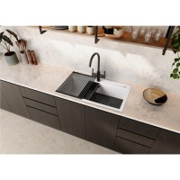 Rangemaster Prato Single Bowl Inset White Granite Kitchen Sink Rangemaster Prato Single Bowl Inset White Granite Kitchen Sink