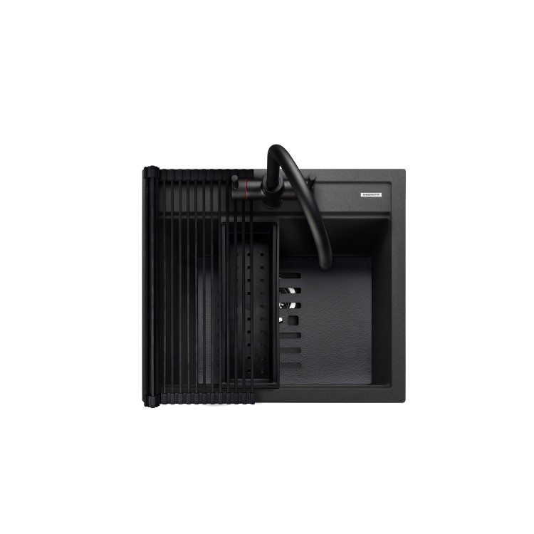 Rangemaster Prato Single Bowl Inset Black Granite Kitchen Sink