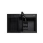 Rangemaster Prato Single Bowl Inset Black Granite Kitchen Sink