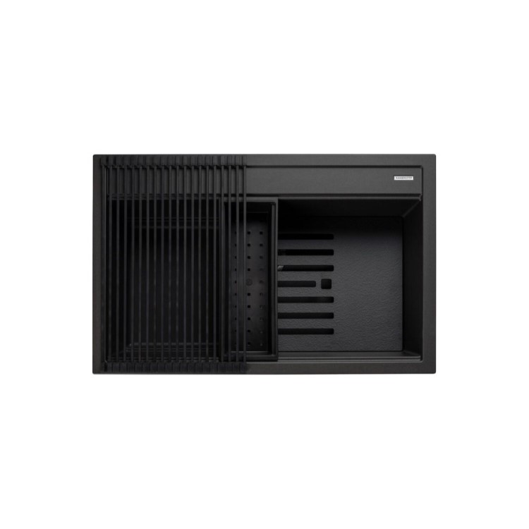 Rangemaster Prato Single Bowl Inset Black Granite Kitchen Sink