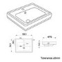 GRADE A1 - White Wall Hung Basin with 1 Tap Hole 583mm - Park Royal