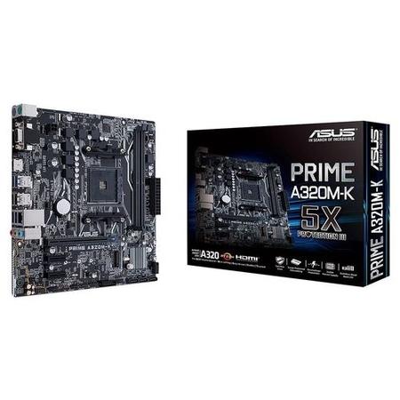 ASUS PRIME AMD A320M-K DDR4 AM4 Micro-ATX Motherboard