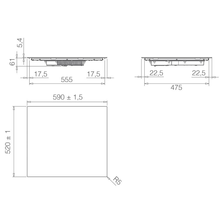 Elica Primis 60cm 4 Zone Induction Hob
