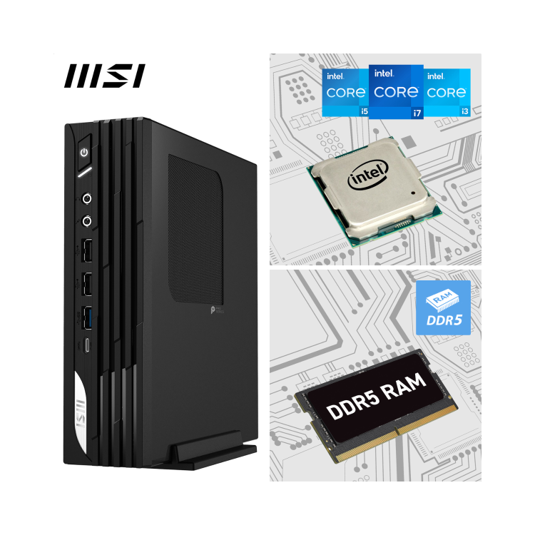 Refurbished MSI PRO DP21 14M SFF Intel Core i5 14400 16GB RAM 512GB SSD Windows 11 Pro Mini PC