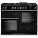 PRO110DFPCBL/CM1 Rangemaster Professional 110cm Dual Fuel Range Cooker - Charcoal Black
