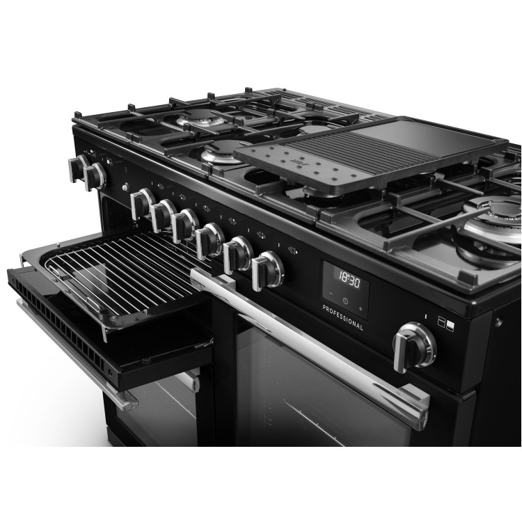 Rangemaster Professional 110cm Dual Fuel Range Cooker - Charcoal Black