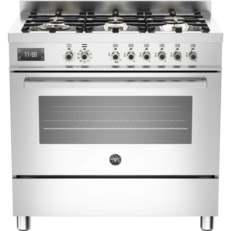 Bertazzoni Professional Series 90cm Dual Fuel Range Cooker - Stainless Steel