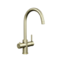 Brushed Brass 3 in 1 Instant Boiling Hot Kitchen Mixer Round Tap with 3L Boiler - Pronto Vesta
