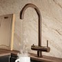 Brushed Bronze 3 in 1 Instant Boiling Hot Kitchen Mixer Tap with 3L Boiler - Pronto Vesta
