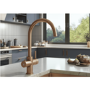 Brushed Bronze 3 in 1 Instant Boiling Hot Kitchen Mixer Round Tap with 3L Boiler - Pronto Vesta