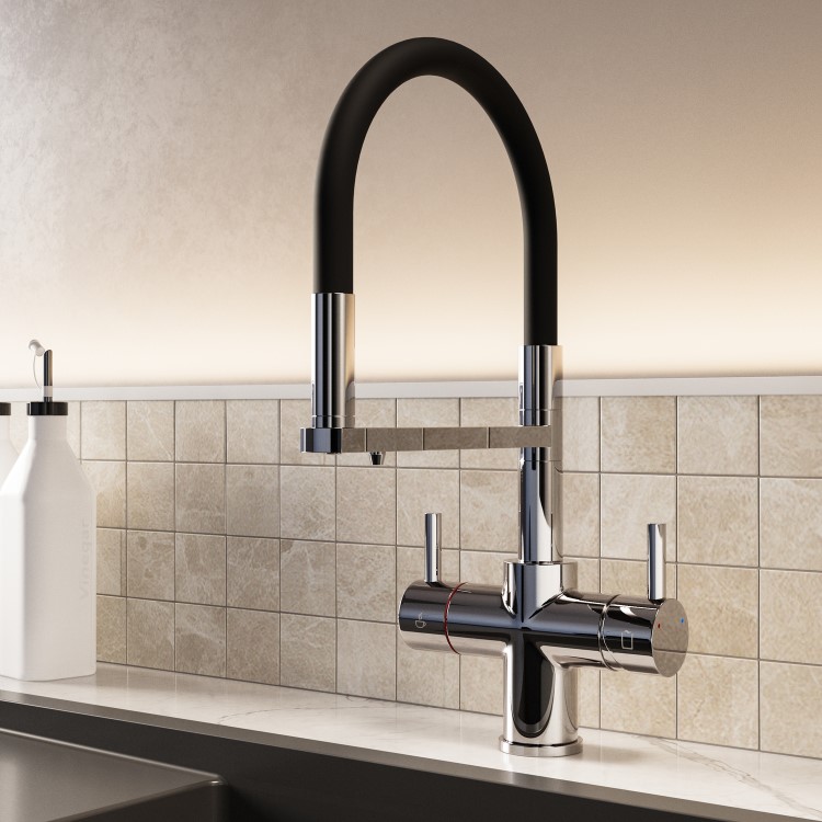 Chrome 4 in 1 Pro Boiling Water Tap- Pronto Pro