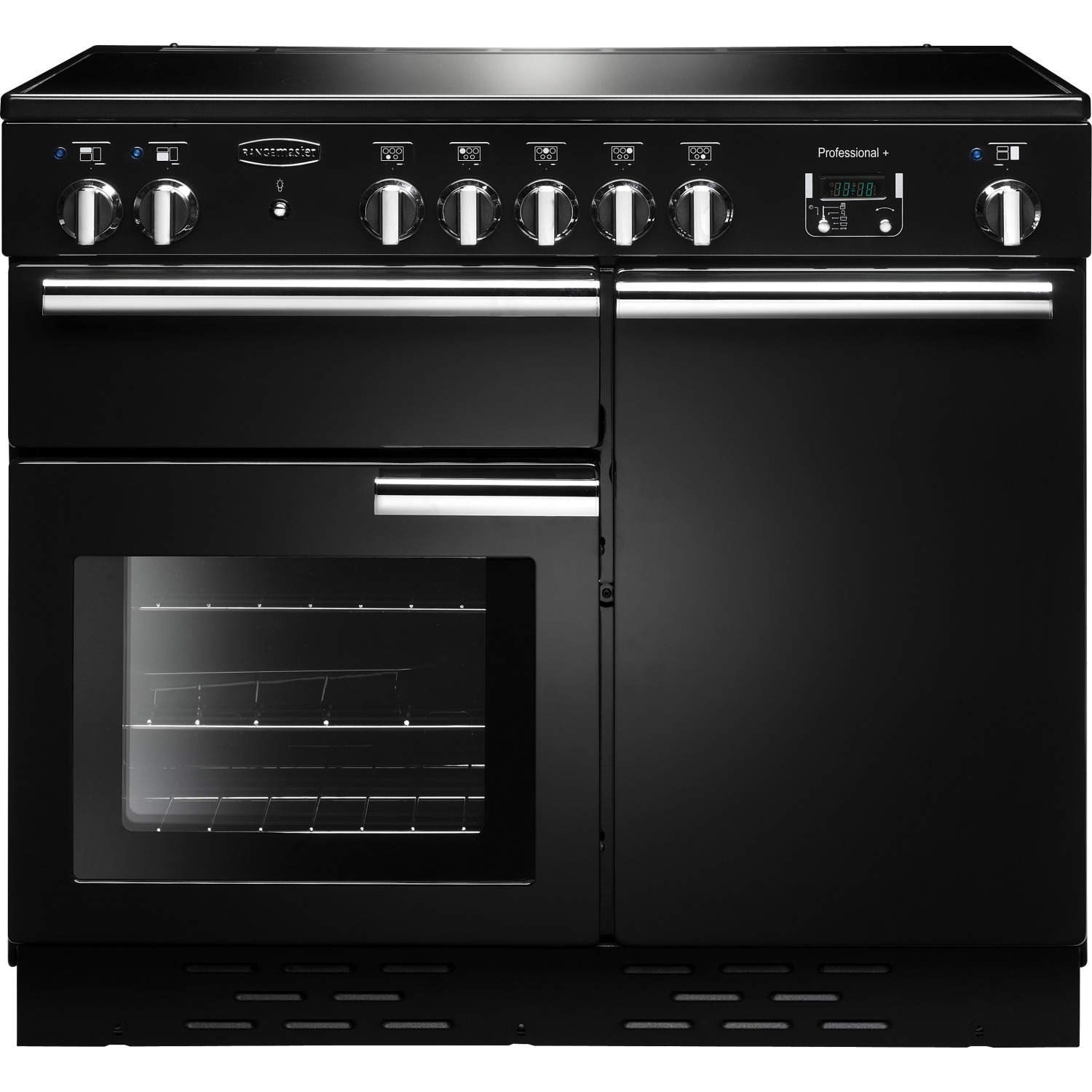 Rangemaster Professional Plus 100cm Electric Range Cooker with Induction Hob - Black