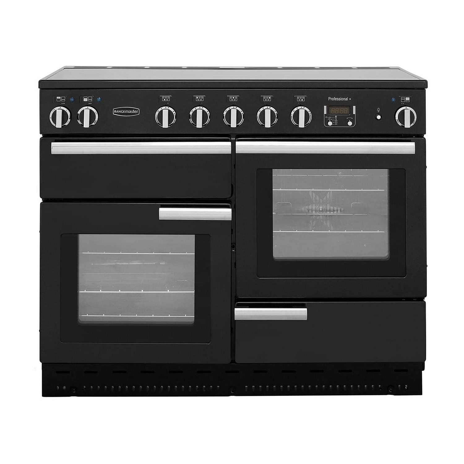 Rangemaster Professional Plus 110cm Electric Range Cooker with Induction Hob - Black