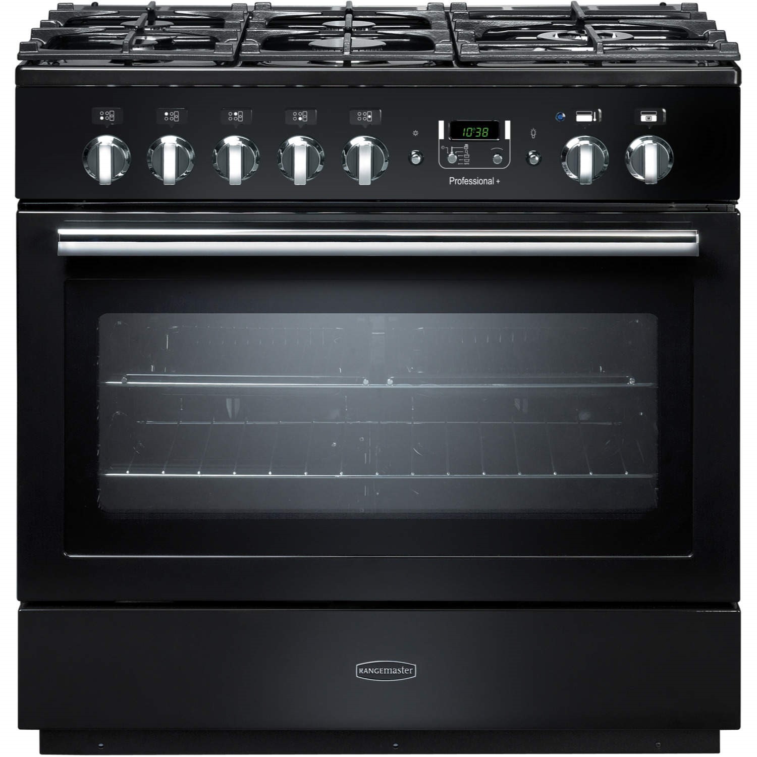 Rangemaster Professional Plus FX 90cm Dual Fuel Range Cooker - Black