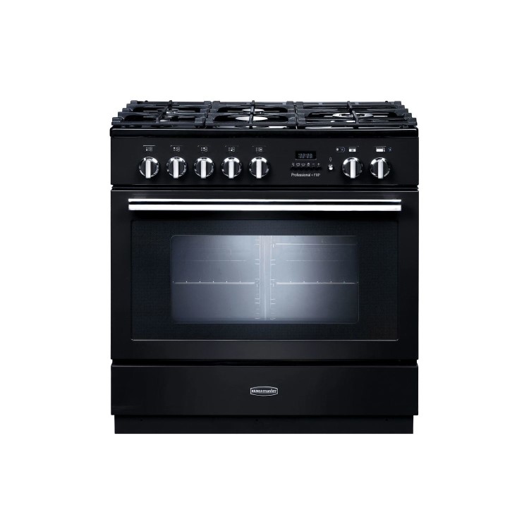 Rangemaster Professional Plus FXP 90cm Dual Fuel Range Cooker - Black