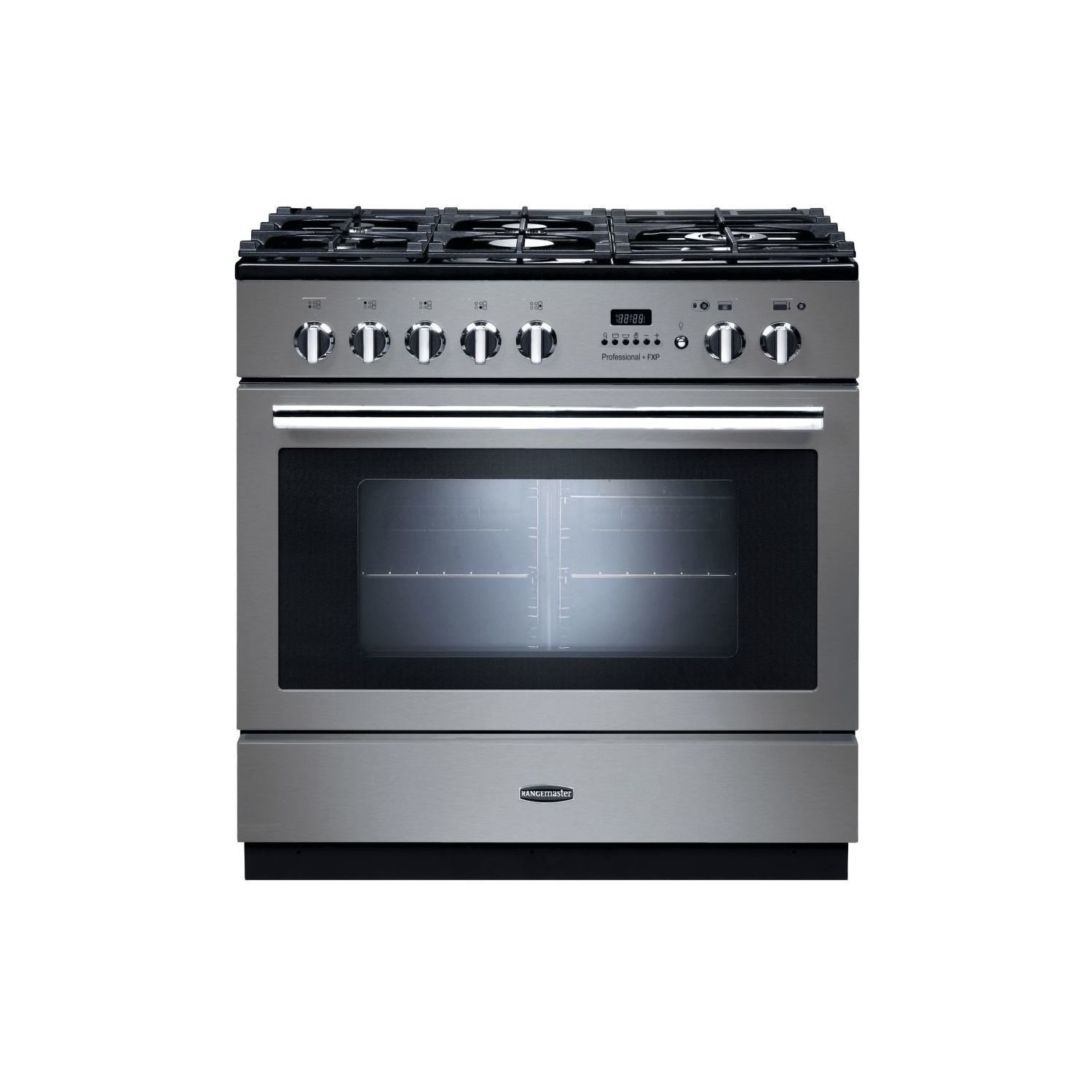 Rangemaster Professional Plus FXP 90cm Dual Fuel Range Cooker - Stainless Steel