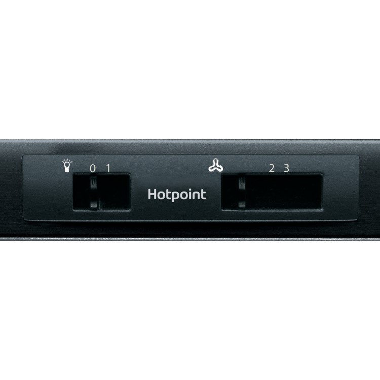 Hotpoint 60cm Visor Cooker Hood - Black