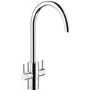 1810 Sink Company Brushed Steel Single Lever Aerated Mixer Kitchen Tap - Pronteau
