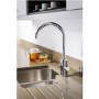 1810 Sink Company Brushed Steel Single Lever Aerated Mixer Kitchen Tap - Pronteau