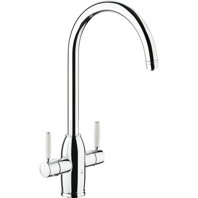 Abode Chrome Twin Lever 4 in 1 Instant Hot & Filtered Water Kitchen Tap - Pronteau