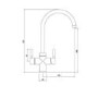 Abode PT1101 Pronteau 3 in 1 Instant Boiling Water Tap Prostream Monobloc - Chrome