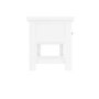 GRADE A2 - Pure White Soild Wood Coffee Table with Storage